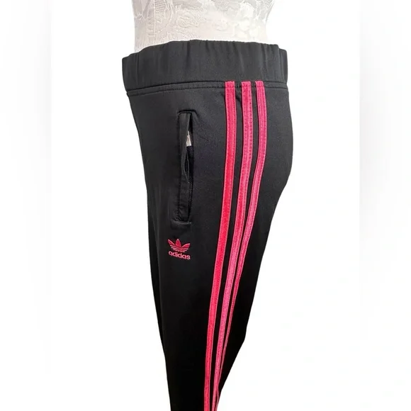 Adidas Black/Pink Athleisure Track Suit Jacket Pants Set GIRLS XL - Picture 12 of 15